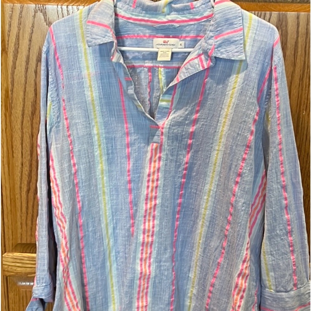 Vineyard Vines Tunic size Xl Stripe super cute with white pants